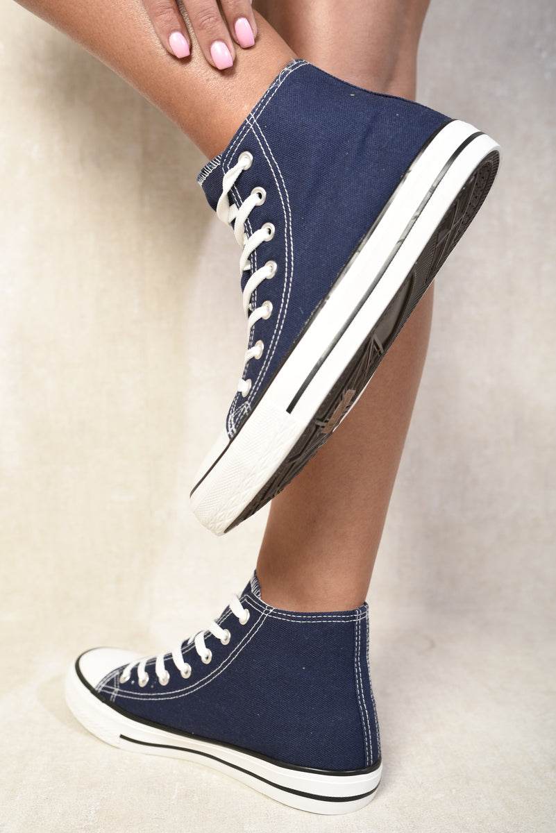 High Top Lace Up Trainers - Lunavitae