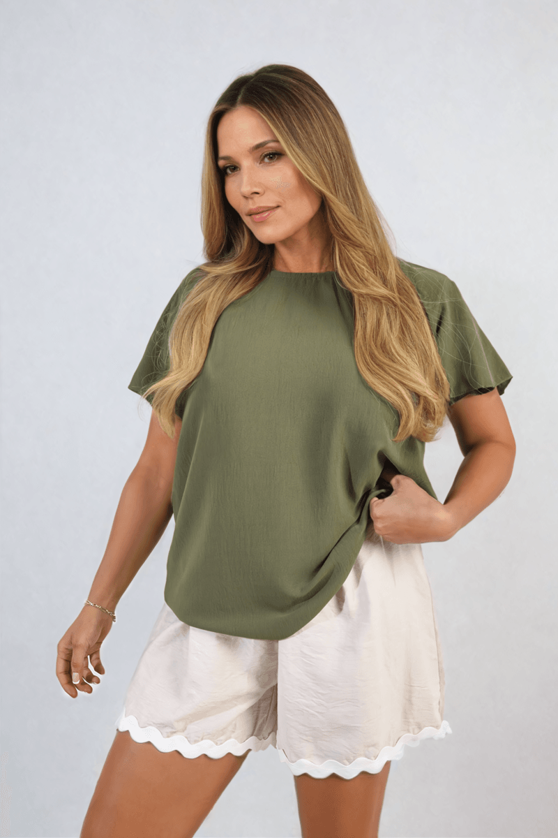 Ruffle Short Sleeve Top - Lunavitae