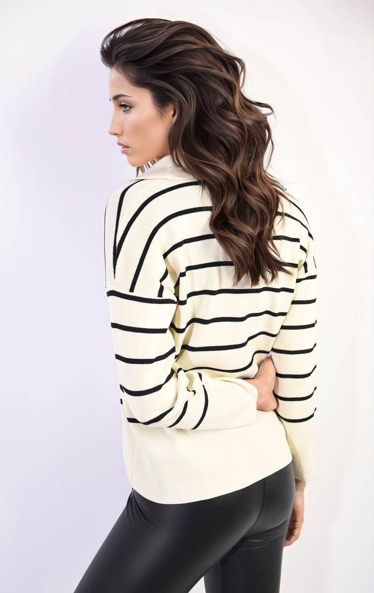 Striped Knitted Jumper - Lunavitae