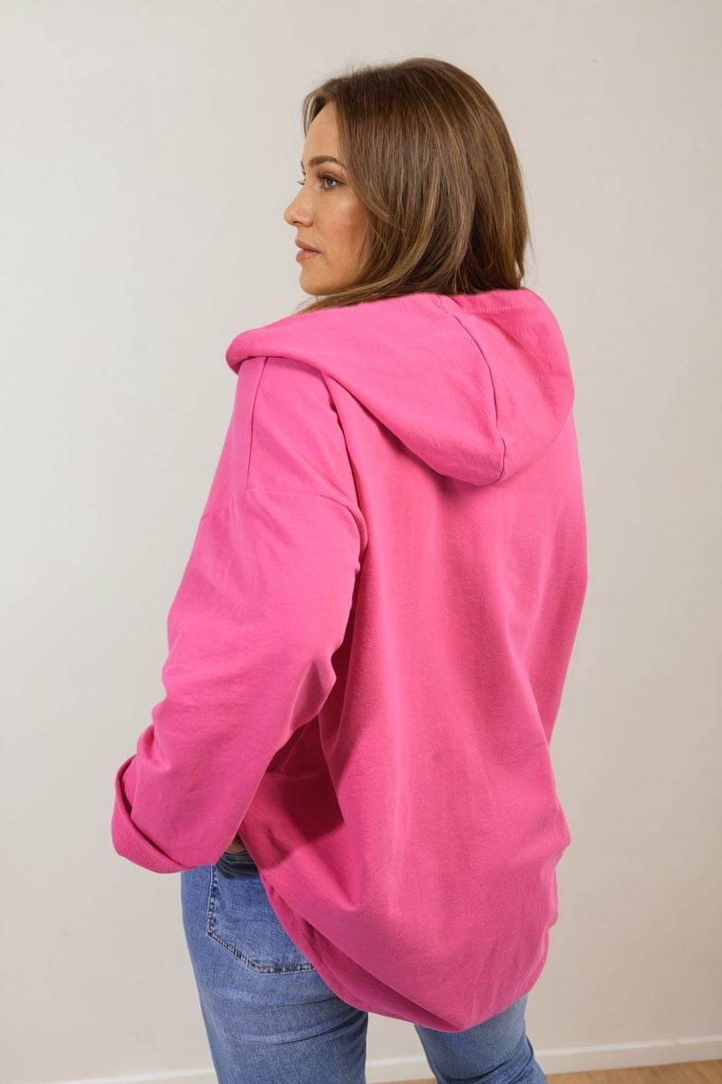 Zip-Up Hooded Jacket with Pockets - Lunavitae