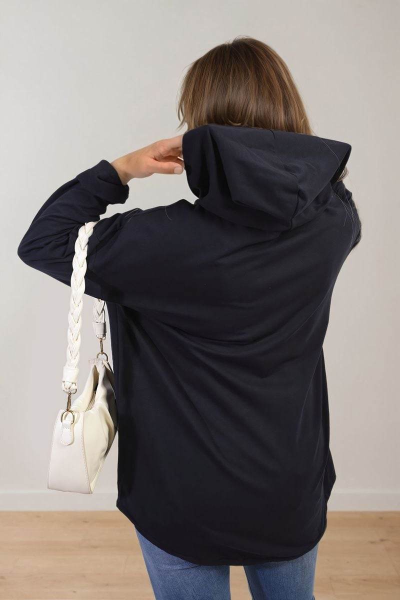 Zip-Up Hooded Jacket with Pockets - Lunavitae